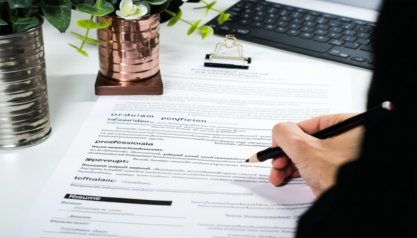 Professional resume writing service in action